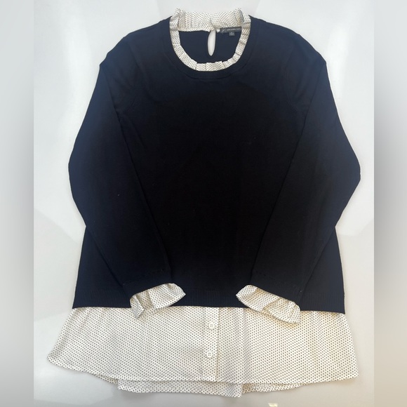 Adrianna Papell Long Sleeve Crew Neck Ruffled Sweater N106-1 - Picture 3 of 10